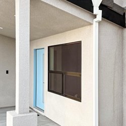 Robledo’s Rain Gutters - Black Flat Face Gutter / Custom Smooth Downspouts
