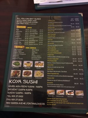 Menu photo 7 Koya Sushi Fontana, CA Menu photo 7 Koya Sushi Fontana, CA
