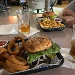 Sugarbowl Bar & Grill - Burger with onion rings