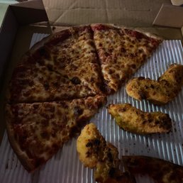 13" Medium Cheese Pizza and chicken fingers 13" Medium Cheese Pizza and chicken fingers