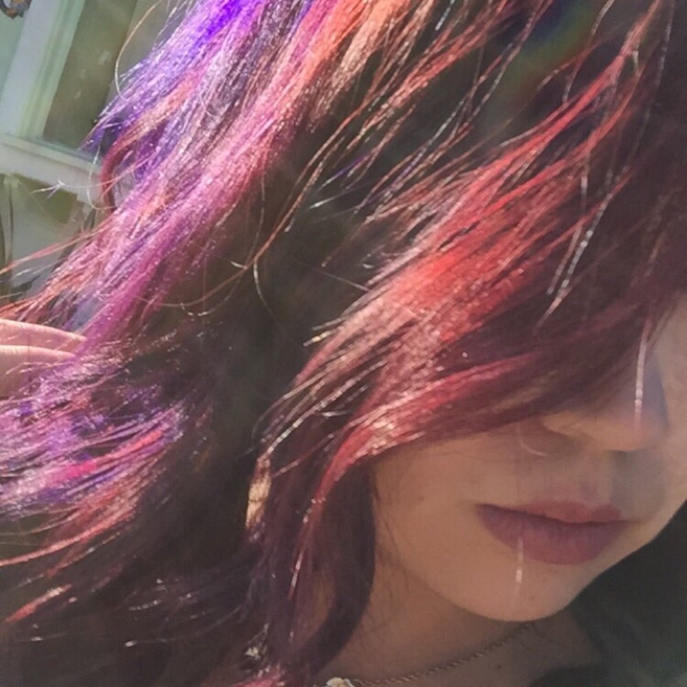Sunshine Salon - Magenta hair and purple peeks boo done by Diane - Hair Salons Near Me - Carson, California Sunshine Salon - Magenta hair and purple peeks boo done by Diane - Hair Salons Near Me - Carson, California