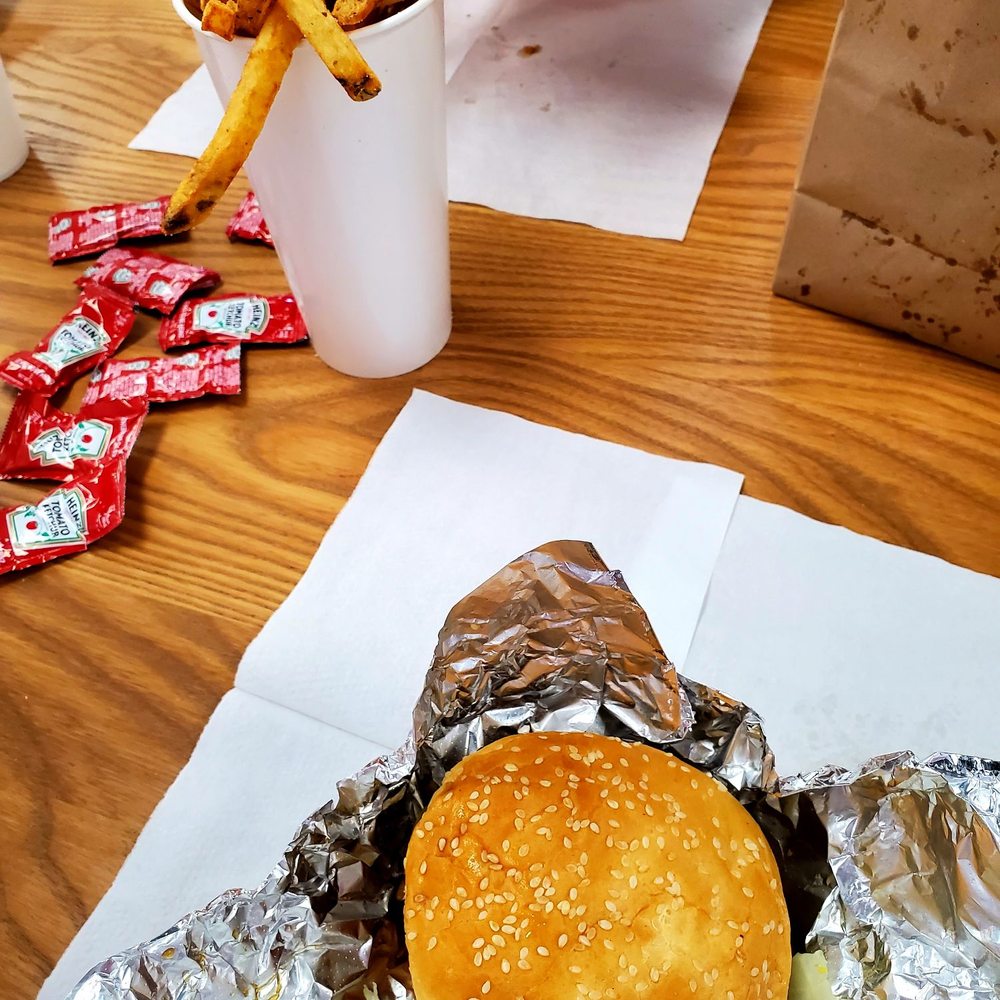 Five Guys - I ordered  Little Bacon Cheeseburger and large size of fry - Burgers Near Me - Marysville, Washington