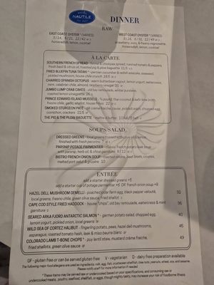 Menu photo 2 Bistro Nautile Fort Collins, CO
