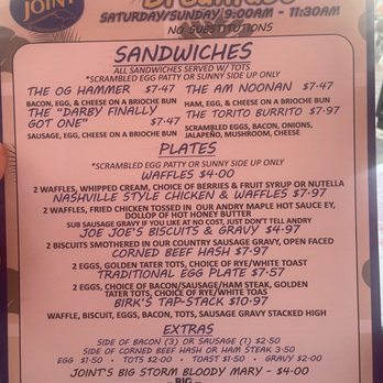 The Joint St. Pete - Menu - Sports Bars Near Me - Saint Petersburg, Florida