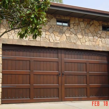 Halcyon Overhead Door - Dark Stained Cedar - Garage Door Services Near Me - San Jose, California Halcyon Overhead Door - Dark Stained Cedar - Garage Door Services Near Me - San Jose, California