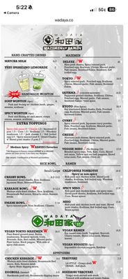 Menu photo 1 Wadaya Costa Mesa, CA Menu photo 1 Wadaya Costa Mesa, CA