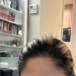 Hairline Salon - First visit. She didn't do ash blonde or even the roots
