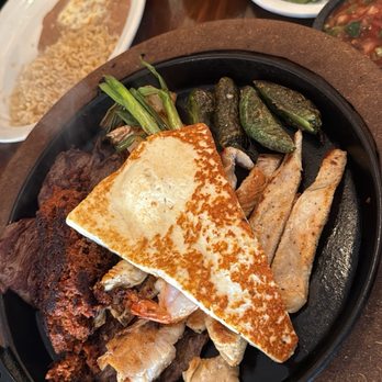Eduardo's Mexican Restaurant - Parillada for 2- $45 includes chicken, carne asada, shrimp, chorizo, fried cheese on top. Jalapeño and grilled onion. - Mexican Near Me - Corona, California Eduardo's Mexican Restaurant - Parillada for 2- $45 includes chicken, carne asada, shrimp, chorizo, fried cheese on top. Jalapeño and grilled onion. - Mexican Near Me - Corona, California