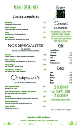 Menu photo 2 Le Bistro Fit Dorval, QC Menu photo 2 Le Bistro Fit Dorval, QC