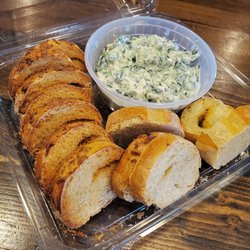 Miller's Bread - Croistinis and spinach dip