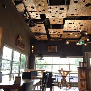 Hansik - Interior and cheese slice ceiling tiles - Korean Near Me - Edmonton, Alberta