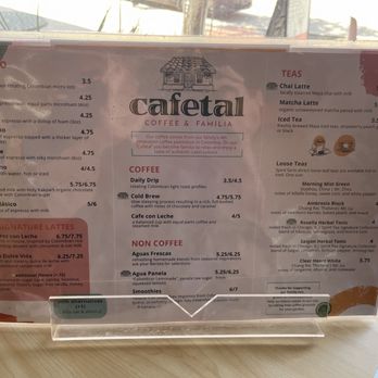 Cafetal Coffee - Menu - Coffee & Tea Near Me - Tempe, Arizona Cafetal Coffee - Menu - Coffee & Tea Near Me - Tempe, Arizona