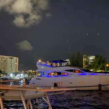Casablanca - a yacht docked in a harbor at night - Seafood Near Me - Miami, Florida Casablanca - a yacht docked in a harbor at night - Seafood Near Me - Miami, Florida