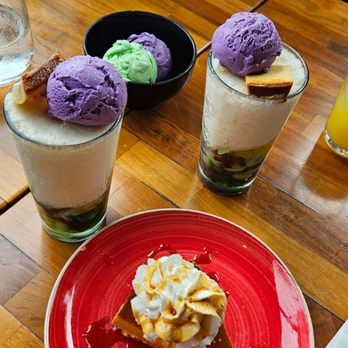 Avenida Restaurant - Halo-Halo, Ube and Buko Pandan ice-cream, and Leche Flan - Filipino Near Me - San Mateo, California
