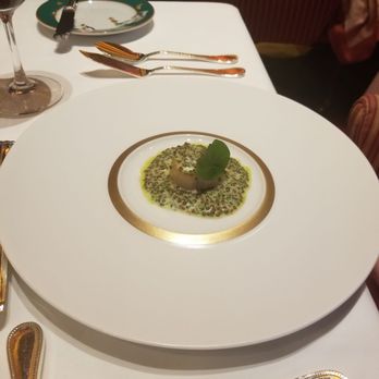 Le Cirque - One singular scallop (with fancy olive oil and caviar), one of the highlights of the meal - French Near Me - Las Vegas, Nevada Le Cirque - One singular scallop (with fancy olive oil and caviar), one of the highlights of the meal - French Near Me - Las Vegas, Nevada