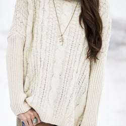 Meraki Moon - Cream Knit Turtleneck