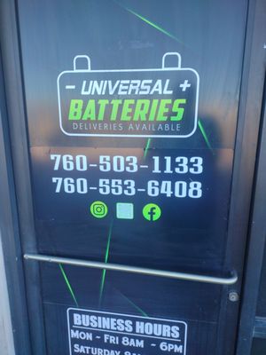 Universal Batteries on Yelp