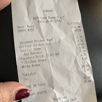 Guasaca - Receipt for Guasaca - Venezuelan Near Me - Raleigh, North Carolina