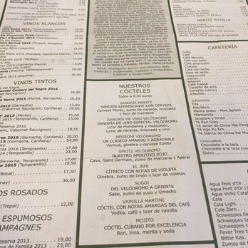 Velódromo - Menu - Brasseries Near Me - Barcelona, B