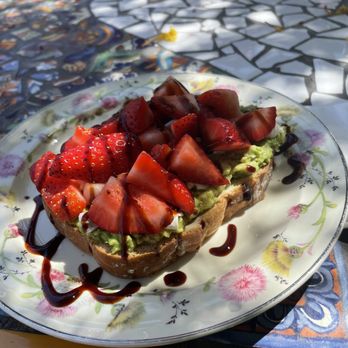 Cafecito - Strawberry goat cheese toast w/ balsamic glaze. Is ugh chefs kiss ! Paired it w/ an iced matcha w/ lavender. different but delicious! 10/10 - Coffee & Tea Near Me - Yuma, Arizona Cafecito - Strawberry goat cheese toast w/ balsamic glaze. Is ugh chefs kiss ! Paired it w/ an iced matcha w/ lavender. different but delicious! 10/10 - Coffee & Tea Near Me - Yuma, Arizona