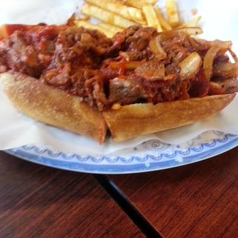 Milos - Pizza steak sandwich..mmmmm!! - Greek Near Me - Rocklin, California Milos - Pizza steak sandwich..mmmmm!! - Greek Near Me - Rocklin, California