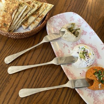 Sens Restaurant - Spread with extra pita - Venues & Event Spaces Near Me - San Francisco, California Sens Restaurant - Spread with extra pita - Venues & Event Spaces Near Me - San Francisco, California