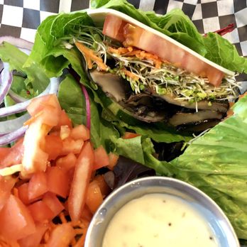 My Cafe - Portobello Mushroom Sandwich (no bread) with side salad ($9.95) - Breakfast & Brunch Near Me - Kapolei, Hawaii My Cafe - Portobello Mushroom Sandwich (no bread) with side salad ($9.95) - Breakfast & Brunch Near Me - Kapolei, Hawaii