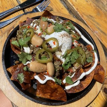 Señor Bear - Chilaquiles with chorizo - Latin American Near Me - Denver, Colorado