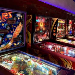Daddio’s Pinball and Arcade - A few of the many pinball machines.