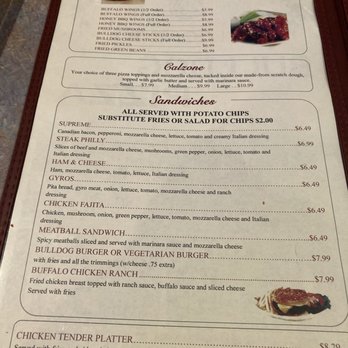 Bulldog Pizza Etc - Menu - Pizza Near Me - Jefferson, Texas