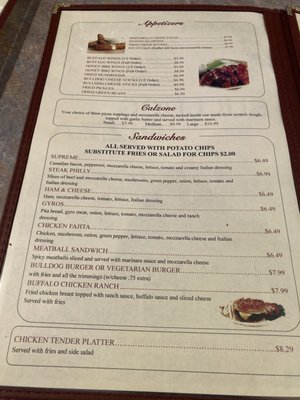 Menu photo 3 Bulldog Pizza Etc Jefferson, TX