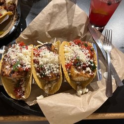 Fryeburg Kitchen and Marketplace - Mahi Mahi tacos, silverware for scale!