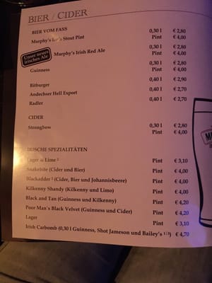 Menu photo 3 Murphy's Law Augsburg, BY Menu photo 3 Murphy's Law Augsburg, BY