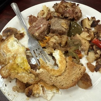 Maggies On Meeker - House-Made Corned Beef Hash and over medium eggs. - American Near Me - Kent, Washington Maggies On Meeker - House-Made Corned Beef Hash and over medium eggs. - American Near Me - Kent, Washington
