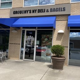 Exterior outside entrance of Grouchy's NY Deli - Exterior signage - Alpharetta, Georgia Exterior outside entrance of Grouchy's NY Deli - Exterior signage - Alpharetta, Georgia