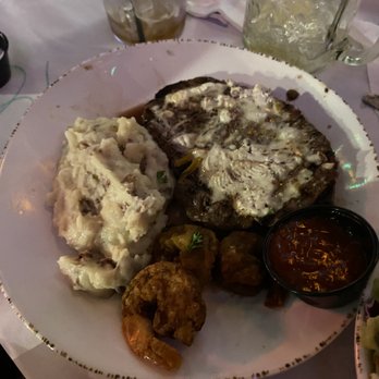 Dick's Last Resort - Indianapolis - Yummy steak and shrimp with mashed potatoes - Bars Near Me - Indianapolis, Indiana Dick's Last Resort - Indianapolis - Yummy steak and shrimp with mashed potatoes - Bars Near Me - Indianapolis, Indiana