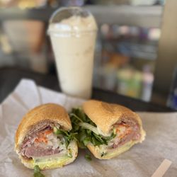 Avian Fresh Drinking Water - Banh Mi (Authentic) and soursop smoothie