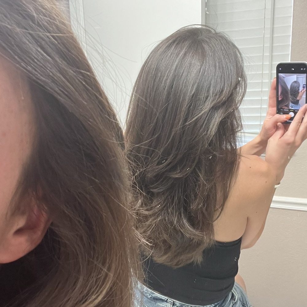 Stefina C. did a beautiful job on my hair! Got the cut exactly how I wanted with a beautifully colored gloss! Absolutely love it!!! Stefina C. did a beautiful job on my hair! Got the cut exactly how I wanted with a beautifully colored gloss! Absolutely love it!!!