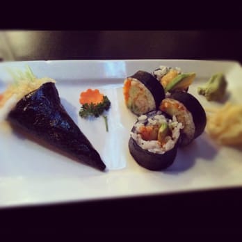 Kayuga - Spicy salmon handroll and shrimp tempura maki - Japanese Near Me - Boston, Massachusetts