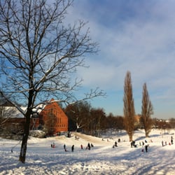 Nippeser Tälchen - Nippeser Tälchen im Winter, im Hintergrund der Altenberger Hof
