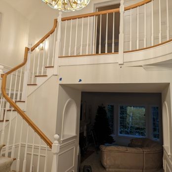 LG Painting - Two Colors of White Front Entry - Painters Near Me