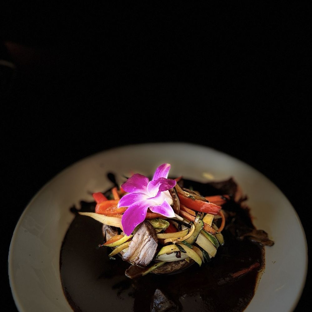 Rocio's Mexican Kitchen - Portobello mushroom with Oaxacan mole. Almost too pretty to eat. Almost. - Mexican Near Me - Bell Gardens, California Rocio's Mexican Kitchen - Portobello mushroom with Oaxacan mole. Almost too pretty to eat. Almost. - Mexican Near Me - Bell Gardens, California
