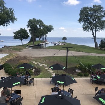 TJ's Harbor Restaurant - Upper Outside Dining Patio View - New American Near Me - Oshkosh, Wisconsin