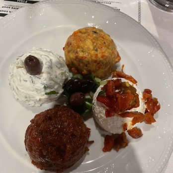 Balkan Bar and Grill - Several dips, my favorite was the pepper/ tomato one - Bulgarian Near Me - Las Vegas, Nevada