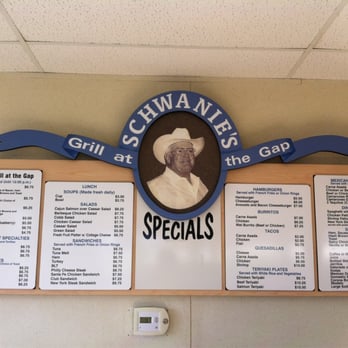 Schwanie's Grill At The Gap - Menu As Of 13 Sept 2013 - Mexican Near Me - Los Alamitos, California