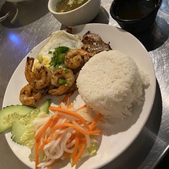 Basil Authentic Vietnamese Cuisine - C1  25. Grilled Port on steamed rice/Com Thit Nuong - Vietnamese Near Me - Everett, Washington