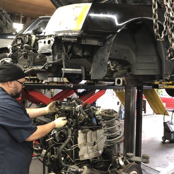 Burke's Auto Repair - Engine removal to repair oil leak at rear main seal. - Auto Repair Near Me - Riverside, California Burke's Auto Repair - Engine removal to repair oil leak at rear main seal. - Auto Repair Near Me - Riverside, California