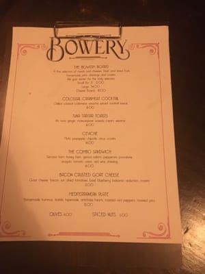 Menu photo 4 The Bowery Bar Cruz Bay, VI Menu photo 4 The Bowery Bar Cruz Bay, VI