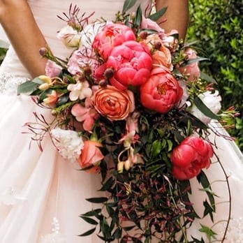 CC Creations & Floral Design - Cascading bridal bouquet featuring peonies and ivy. Breathtaking! - Florists Near Me - Monterey, California CC Creations & Floral Design - Cascading bridal bouquet featuring peonies and ivy. Breathtaking! - Florists Near Me - Monterey, California