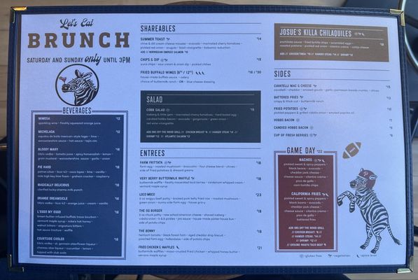 Menu photo 1 The Pro Palo Alto, CA